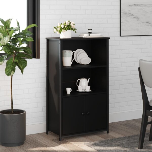 vidaXL Highboard Schwarz 62x32x103,5 cm Holzwerkstoff