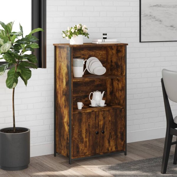 vidaXL Highboard Räuchereiche 62x32x103,5 cm Holzwerkstoff