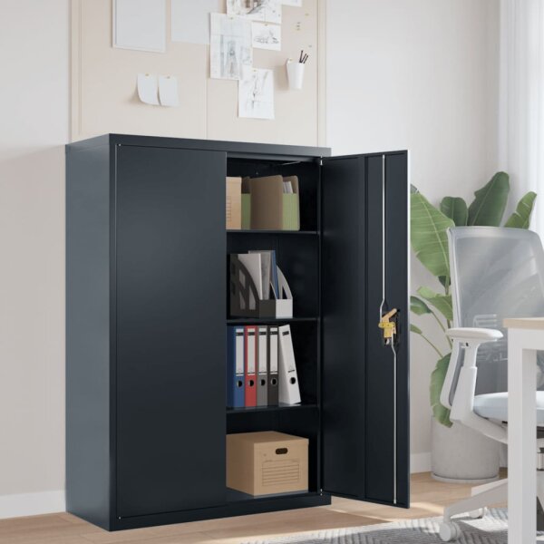 vidaXL Aktenschrank Anthrazit 90x40x140 cm Stahl