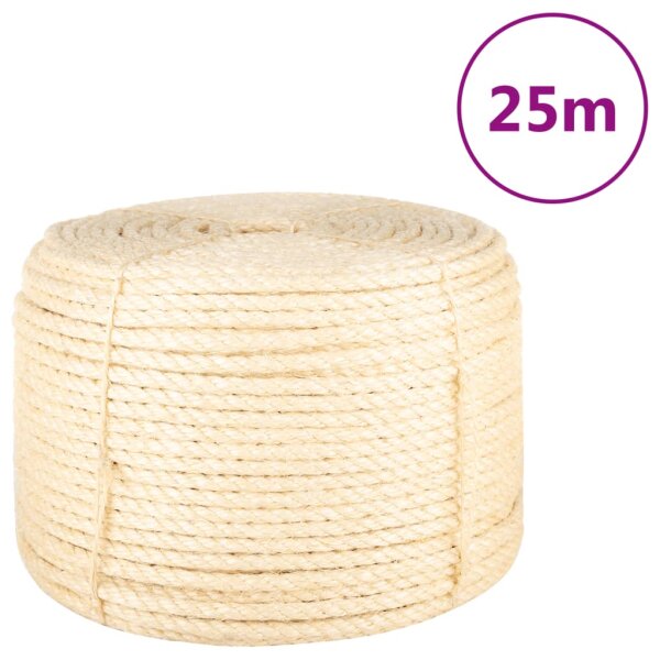 vidaXL Seil 100% Sisal 12 mm 25 m