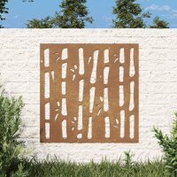 vidaXL Garten-Wanddeko 55x55 cm Cortenstahl Bambus-Design