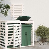 vidaXL Erweiterung für Mülltonnenbox Weiß Massivholz Kiefer