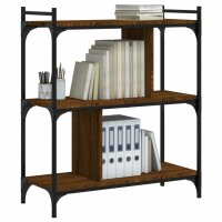 vidaXL Bücherregal 3 Böden Braun Eichen-Optik 76x32x88cm Holzwerkstoff