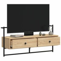 vidaXL TV-Wandschrank Sonoma-Eiche 100,5x30x51 cm Holzwerkstoff