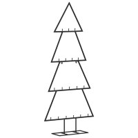 vidaXL Metall-Weihnachtsbaum f&uuml;r Dekorationen Schwarz 90 cm