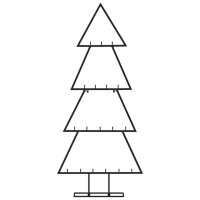 vidaXL Metall-Weihnachtsbaum f&uuml;r Dekorationen Schwarz 90 cm