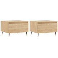 vidaXL Couchtische 2 Stk. Sonoma-Eiche 50x46x35 cm...