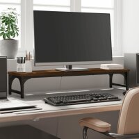 vidaXL Monitorständer Braun Eichen-Optik 85x23x15,5...