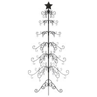 vidaXL Metall-Weihnachtsbaum f&uuml;r Dekorationen Schwarz 215 cm