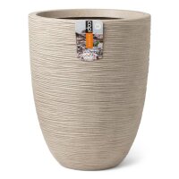 Capi Vase Waste Rib Elegant Niedrig 46x58 cm Terrazzo Beige
