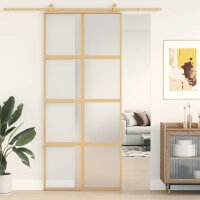 vidaXL Schiebetür Golden 90x205 cm Matt ESG-Glas und...