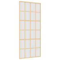 vidaXL Schiebetür Golden 90x205 cm Matt ESG-Glas und...