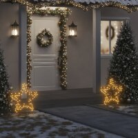 vidaXL Weihnachtsstern mit Erdspießen und 80 LEDs 60 cm