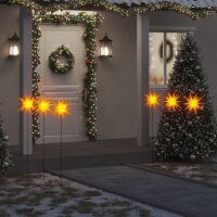 vidaXL LED-Weihnachtssterne 3 Stk. mit Erdspießen...