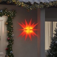 vidaXL LED-Weihnachtsstern Faltbar Rot 100 cm