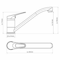 EISL Sp&uuml;ltischarmatur SPEED Schwarz-Chrom