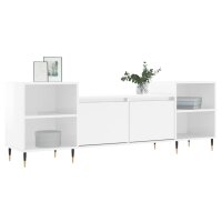 vidaXL TV-Schrank Hochglanz-Wei&szlig; 160x35x55 cm Holzwerkstoff