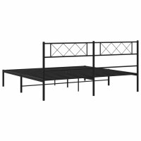 vidaXL Bettgestell mit Kopfteil Metall Schwarz 183x213 cm