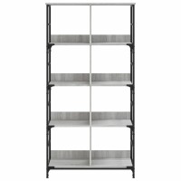 vidaXL B&uuml;cherregal Grau Sonoma 78,5x33x153 cm Holzwerkstoff