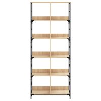 vidaXL B&uuml;cherregal Sonoma-Eiche 78,5x33x188,5 cm Holzwerkstoff