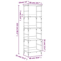 vidaXL B&uuml;cherregal R&auml;uchereiche 50x33x153 cm Holzwerkstoff