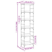 vidaXL B&uuml;cherregal Braun Eichen-Optik 50x33x188,5 cm Holzwerkstoff