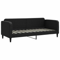 vidaXL Tagesbett Ausziehbar mit Matratzen Schwarz 80x200 cm Stoff