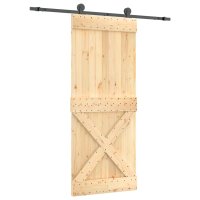 vidaXL Schiebetür mit Beschlag 85x210 cm Massivholz...