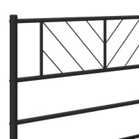 vidaXL Kopfteil Metall Schwarz 107 cm