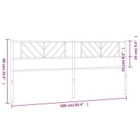 vidaXL Kopfteil Metall Wei&szlig; 160 cm