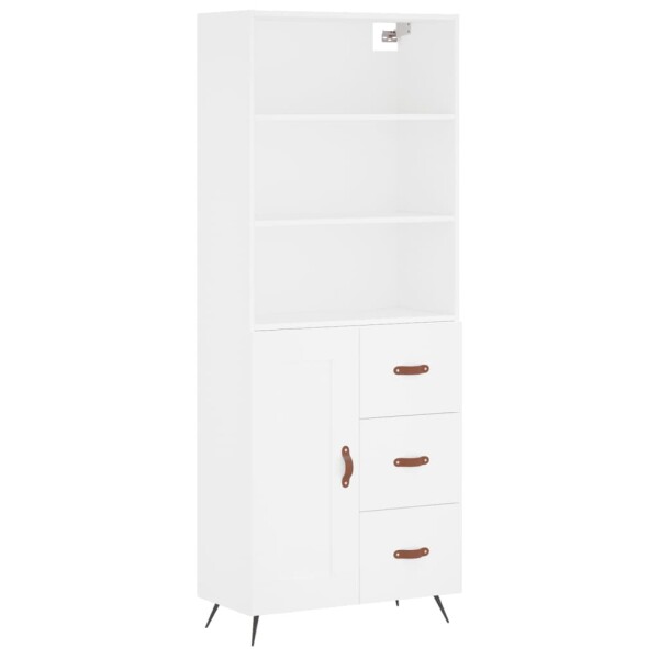 vidaXL Highboard Wei&szlig; 69,5x34x180 cm Holzwerkstoff