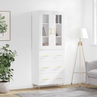 vidaXL Highboard Weiß 69,5x34x180 cm Holzwerkstoff