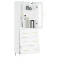 vidaXL Highboard Wei&szlig; 69,5x34x180 cm Holzwerkstoff