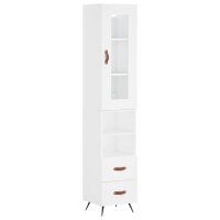 vidaXL Highboard Weiß 34,5x34x180 cm Holzwerkstoff