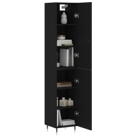 vidaXL Highboard Schwarz 34,5x34x180 cm Holzwerkstoff