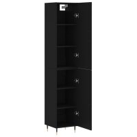 vidaXL Highboard Schwarz 34,5x34x180 cm Holzwerkstoff