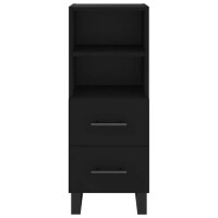 vidaXL Highboard Schwarz 34,5x34x180 cm Holzwerkstoff