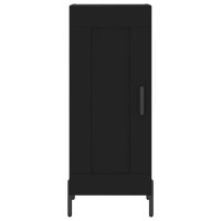 vidaXL Highboard Schwarz 34,5x34x180 cm Holzwerkstoff