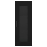 vidaXL Highboard Schwarz 34,5x34x180 cm Holzwerkstoff