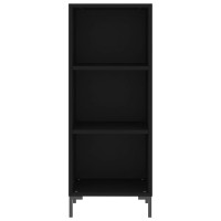 vidaXL Highboard Schwarz 34,5x34x180 cm Holzwerkstoff