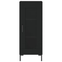 vidaXL Highboard Schwarz 34,5x34x180 cm Holzwerkstoff