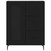 vidaXL Highboard Schwarz 69,5x34x180 cm Holzwerkstoff