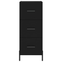 vidaXL Highboard Schwarz 34,5x34x180 cm Holzwerkstoff