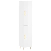 vidaXL Highboard Hochglanz-Weiß 34,5x34x180 cm...