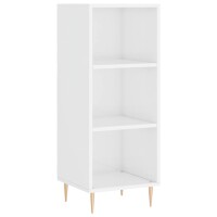 vidaXL Highboard Hochglanz-Wei&szlig; 34,5x34x180 cm Holzwerkstoff