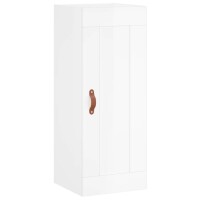 vidaXL Highboard Hochglanz-Wei&szlig; 34,5x34x180 cm Holzwerkstoff