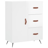 vidaXL Highboard Hochglanz-Wei&szlig; 69,5x34x180 cm Holzwerkstoff