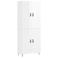 vidaXL Highboard Hochglanz-Weiß 69,5x34x180 cm...