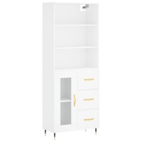 vidaXL Highboard Weiß 69,5x34x180 cm Holzwerkstoff