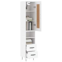 vidaXL Highboard Wei&szlig; 34,5x34x180 cm Holzwerkstoff